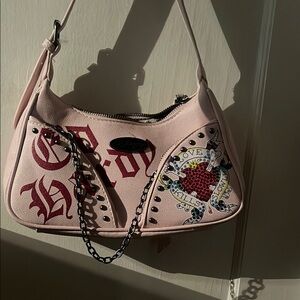 Ed Hardy Pink Shoulder Bag
